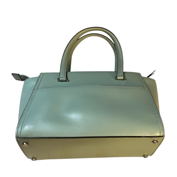 Hostess Pick ☄️🥳 Kate Spade Mint Green Satchel Crossbody Silver Color Hardware - Picture 9 of 13